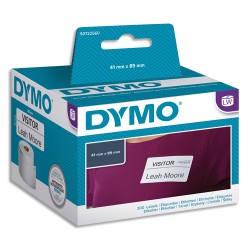 DYMO Rouleau de 300 étiquettes badge Blanc adhésif décollable 41x89 mm S0722560