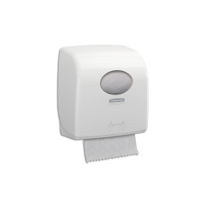 AQUARIUS Distributeur Slimroll Blanc en plastique, pour essuie-mains en rouleaux L32,4 x H29,7 x L19,2 cm