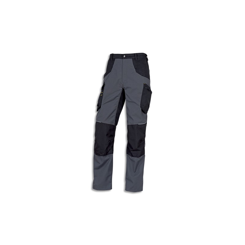 DELTA PLUS Pantalon Mach spirit Gris Noir en coton et polyester, 8 poches, fermeture zip Taille M
