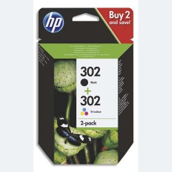 HP Pack HP302 1 Cartouche Noir + 1 tri-couleur X4D37AE