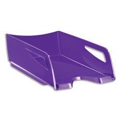 CEP Corbeille à courrier Maxi Gloss Violet, format 24 x 32 cm - Dimensions : L38,6 x H11,5 x P27 cm
