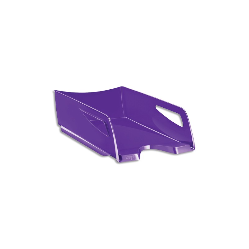 CEP Corbeille à courrier Maxi Gloss Violet, format 24 x 32 cm - Dimensions : L38,6 x H11,5 x P27 cm