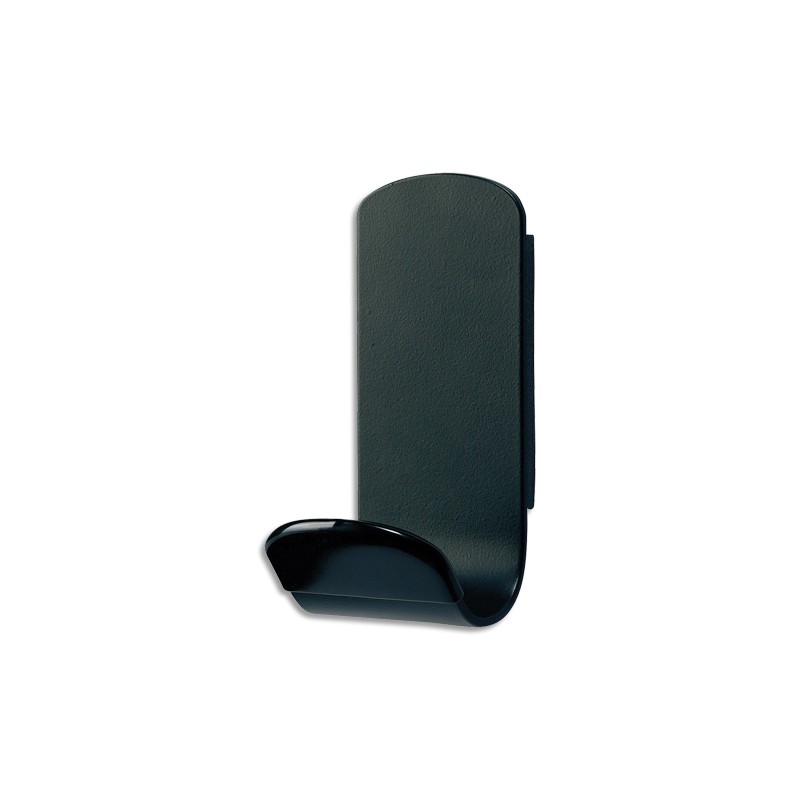 UNILUX Patère magnétique simple Steely Noire, en acier, charge supportée 50 kg, L6,8 x H14,8 x P7,6 cm
