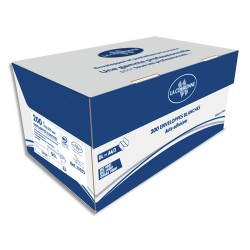 OXFORD Boîte de 200 enveloppes blanches auto-adhésives 90g format 110x220mm DL