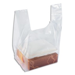 Paquet de 100 sacs bretelles Transparent, en polyéthylène, 50 microns O47 x H60 x S30 cm