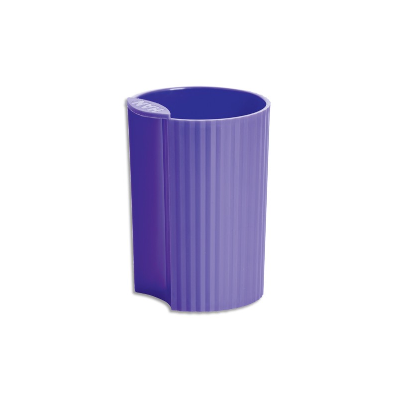 HAN Pot à crayons Loop Violet en polypropylène - Diamètre 7,3 cm, Hauteur 10 cm