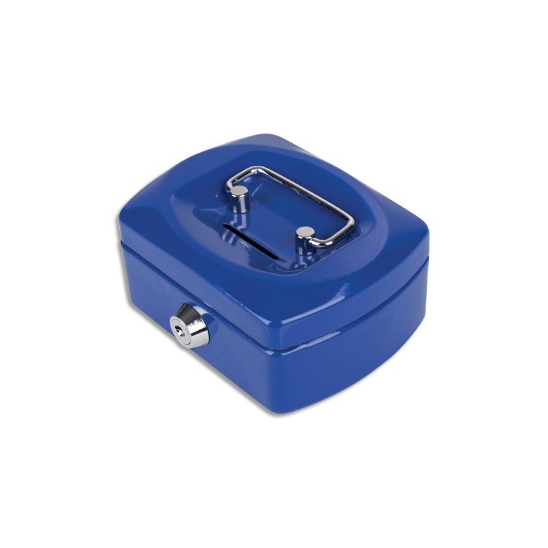 PAVO Caissette à monnaie 12,5cm fente d'insertion+6 compartiments internes Bleu Kobalt glossy 8007417