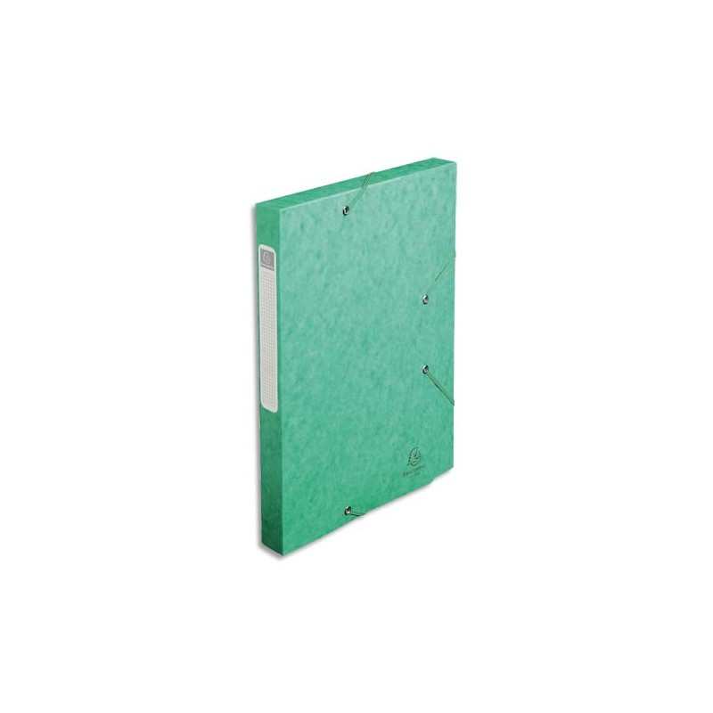 EXACOMPTA Boîte de classement dos 2,5 cm, en carte lustrée 5/10e coloris Vert