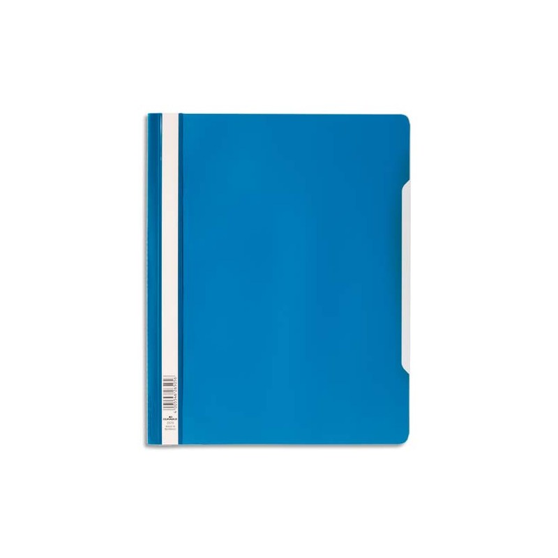 DURABLE Chemise de présentation à lamelles A4+ - gouttière de passage - couverture pvc transparente Bleu