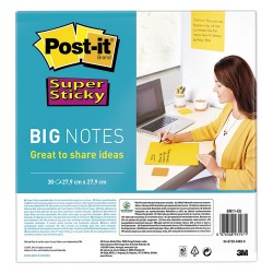 POST-IT Big Notes Super Sticky Post-it Jaune - 30 feuilles 27,7 x 27,9 cm
