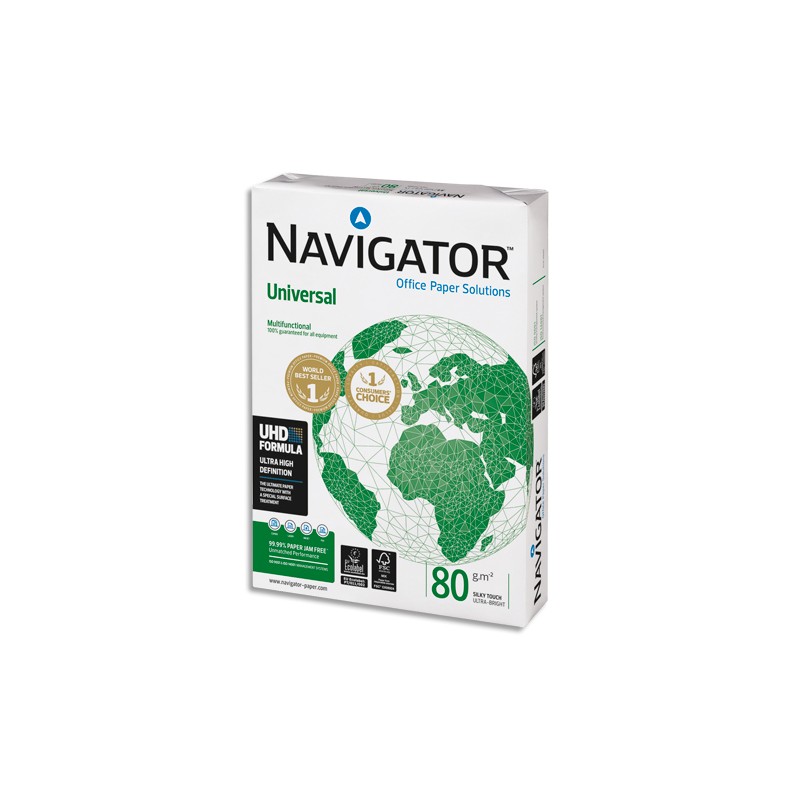 NAVIGATOR Lot de 3 ramettes 500 feuilles papier extra Blanc Navigator Universal A4 80G CIE 169