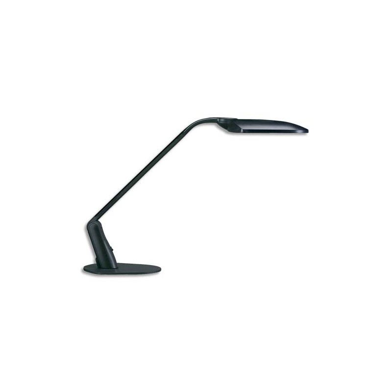 UNILUX Lampe à Leds Duo Noire - Tête L26 cm, Bras 59 cm H60 cm et socle 25 x 21 cm