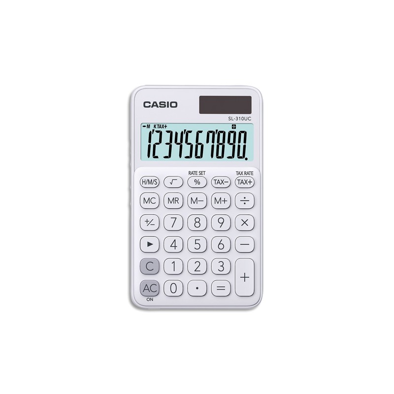 CASIO Calculatrice de poche 10 chiffres Blanche SL-310UC-WE-S-EC