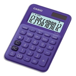 CASIO Calculatrice de bureau 12 chiffres Violette MS-20UC-PL-S-EC