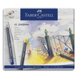 FABER CASTELL Etui de 48 crayons de couleur GOLDFABER. Coloris assortis