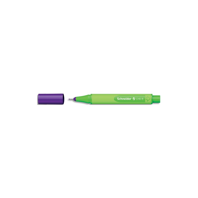 SCHNEIDER Stylo fineliner LINK IT 0,4 mm. Encre Violette. Système click.