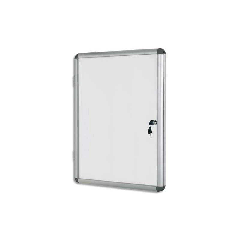 BI-OFFICE Vitrine d'intérieur en aluminium, surface magnétique - Format : 67,4 x 72 cm