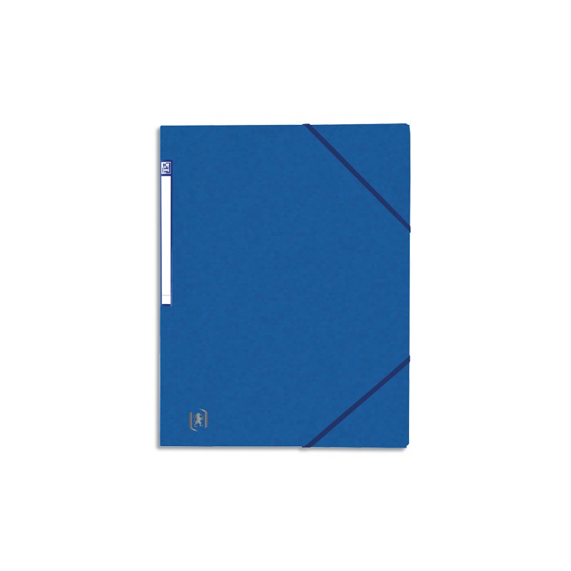 OXFORD Chemise simple à élastique TOP FILE, en carte lustrée 5/10e, 390g. Etiquette sur la tranche. Bleue