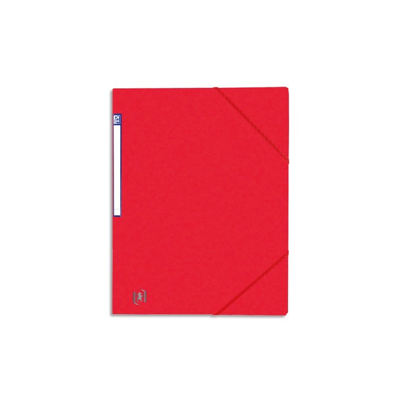 OXFORD Chemise simple à élastique TOP FILE, en carte lustrée 5/10e, 390g. Etiquette sur la tranche. Rouge