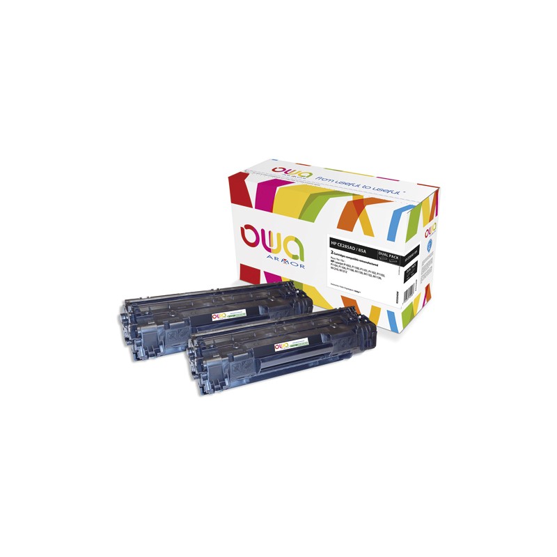 OWA Pack de 2 toners compatibles Noir HP CE285AD/CNO EP725 K35354OW