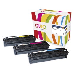 OWA Pack de 3 toners compatibles couleur HP CF211A/213A/212A (U0SL1AM) CNO 731 K35593OW