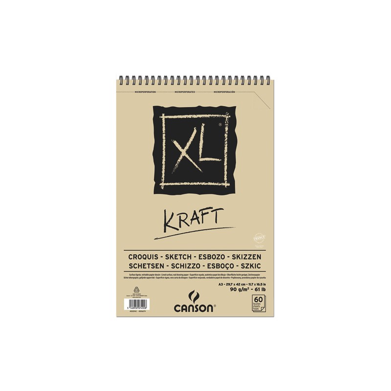 Bloc XL Kraft 60 feuilles format A3 de Canson