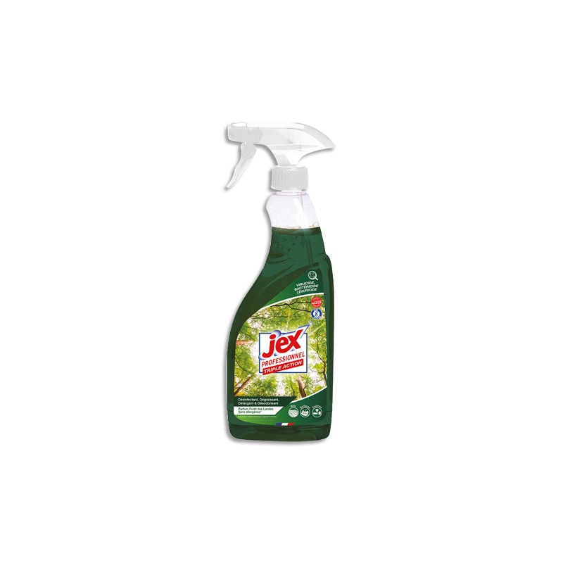 JEX PROFESSIONNEL Spray 750 ml 4 en 1 nettoie dégraisse désinfecte parfum Forêt des Landes multi-surfaces