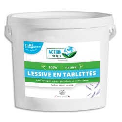 ACTION VERTE Seau 160 tablettes hydrosolubles Lessive concentrée parfumée pour linges