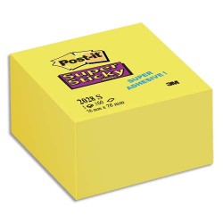 POST-IT Cube Super Sticky Jaune jonquille 350 feuilles - 76 x 76 mm