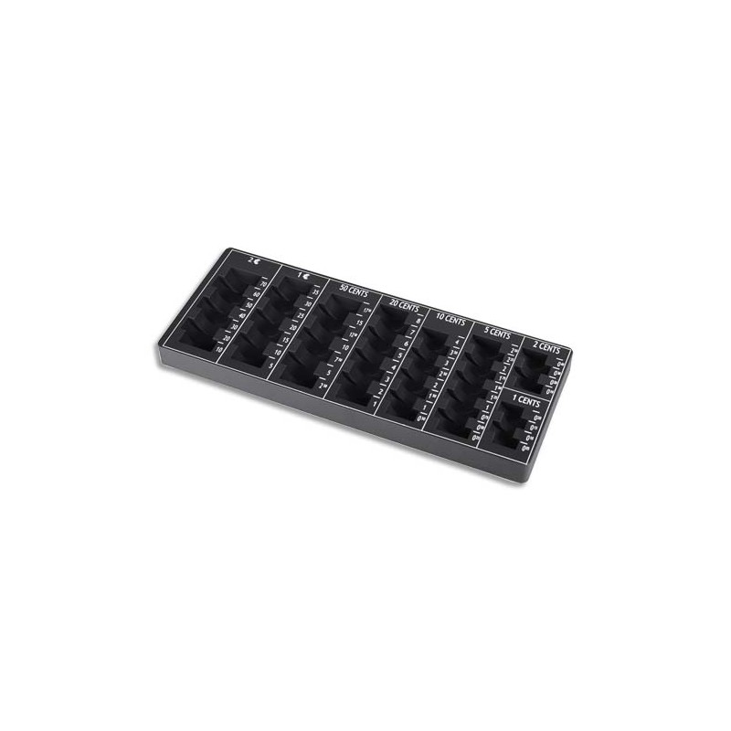 PAVO Casier à monnaie 12 300 mm Gris compatible avec tiroir caisse 8041077