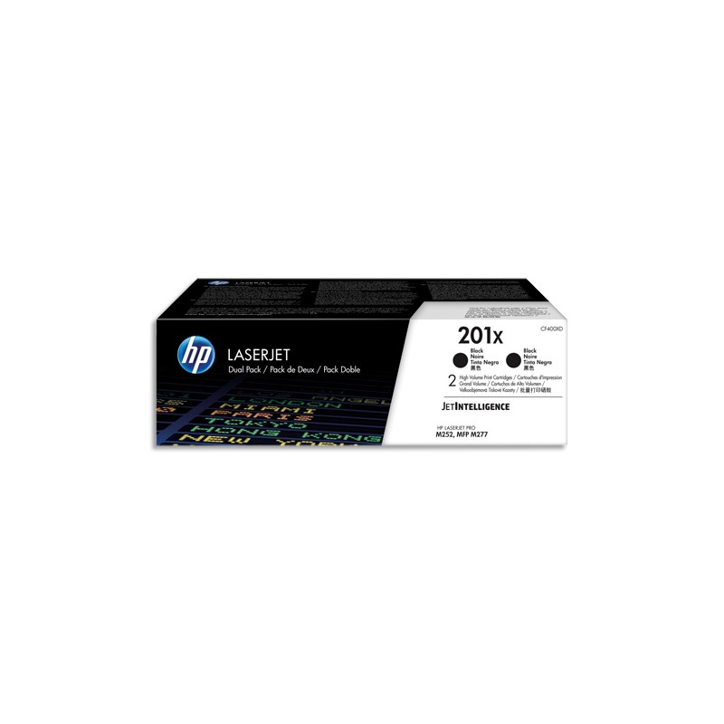 HP Pack de 2 cartouches Laser Noir 201X CF400XD