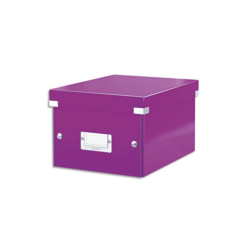 LEITZ Boîte CLICK&STORE M-Box. Format A4 - Dimensions : L281xH200xP369mm. Coloris Violet.