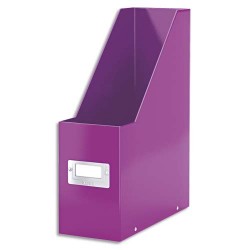 LEITZ Porte-revues Click&Store WOWen carton recouvert de polypropylène. Dos 10 cm. Coloris Violet.