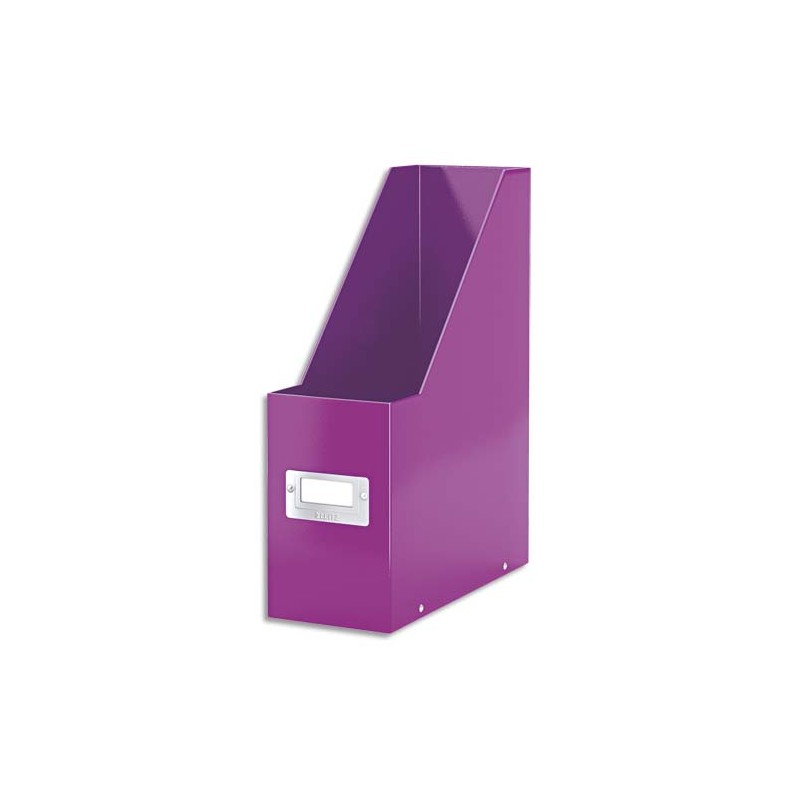 LEITZ Porte-revues Click&Store WOWen carton recouvert de polypropylène. Dos 10 cm. Coloris Violet.