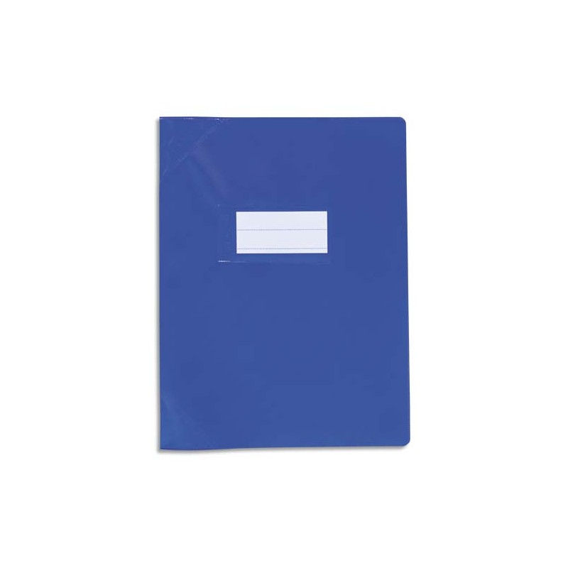 OXFORD Protège-cahier 17x22cm Strong Line opaque 15/100è + coins renforcés (30/100è). Coloris Bleu
