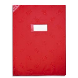 OXFORD Protège-cahier 17x22cm Strong Line opaque 15/100è + coins renforcés (30/100è). Coloris rouge