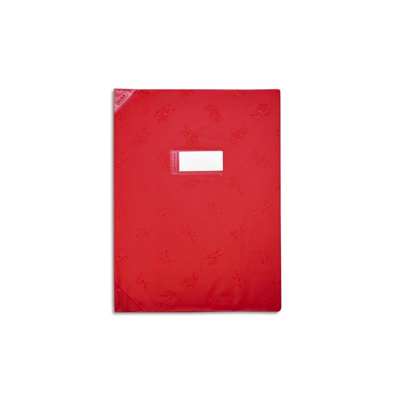 OXFORD Protège-cahier 17x22cm Strong Line opaque 15/100è + coins renforcés (30/100è). Coloris rouge