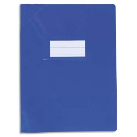 OXFORD Protège-cahier 24x32cm Strong Line opaque 15/100è + coins renforcés (30/100è). Coloris Bleu