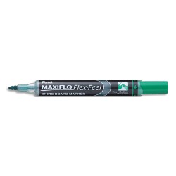 PENTEL Marqueur tableaux Blanc effaçable à sec MAXIFLO Flex-Feel Pointe ogive moyenne. Vert