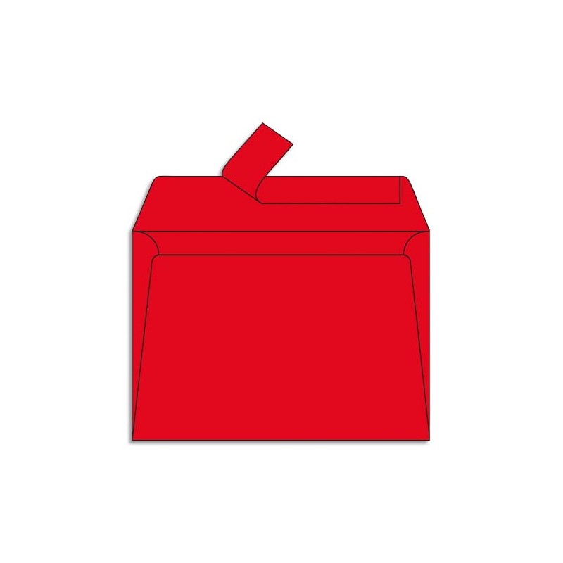 CLAIREFONTAINE Paquet de 20 enveloppes 120g POLLEN 11,4x16,2cm (C6). Coloris Rouge groseille