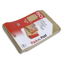 GPV Paquet de 50 pochettes kraft à soufflet, format 26, 275x365mm - 120g