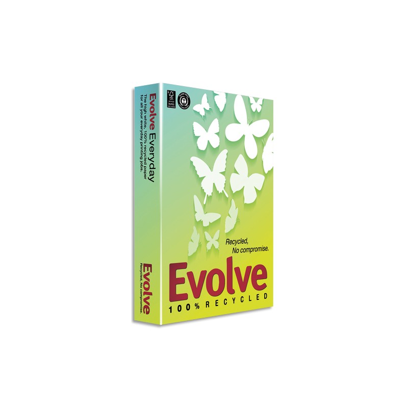 EVOLVE Ramette 500 feuilles papier Blanc EVOLVE Everyday 100% recyclé A4 80G CIE 150