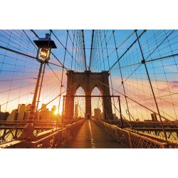 PAPERFLOW Cadre de décoration illustration Pont de Brooklyn en plexiglas - Format : L98 x H65 x P0,3 cm