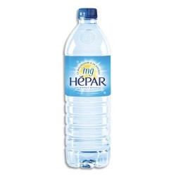 HEPAR Bouteille plastique d eau d 1 litre minérale plate