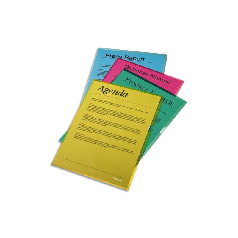 ESSELTE Boîte de 100 pochettes-coin Copy Safe Vert en polypropylène 11/100e