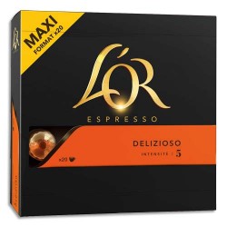 L'OR Boîte de 20 dosettes de 104g de café moulu Espresso Delizioso n°4