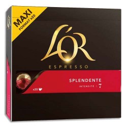 L'OR Boîte de 20 dosettes de 104g de café moulu Espresso Splendente n°7