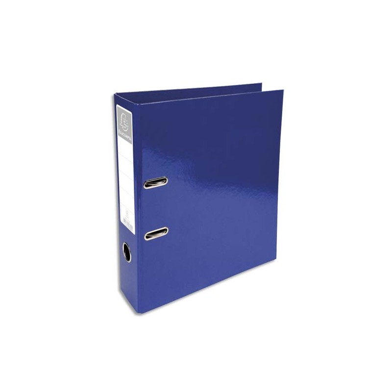 EXACOMPTA Classeur à levier IDERAMA en carton pelliculé. Dos 7 cm. Format A4+. Coloris Bleu