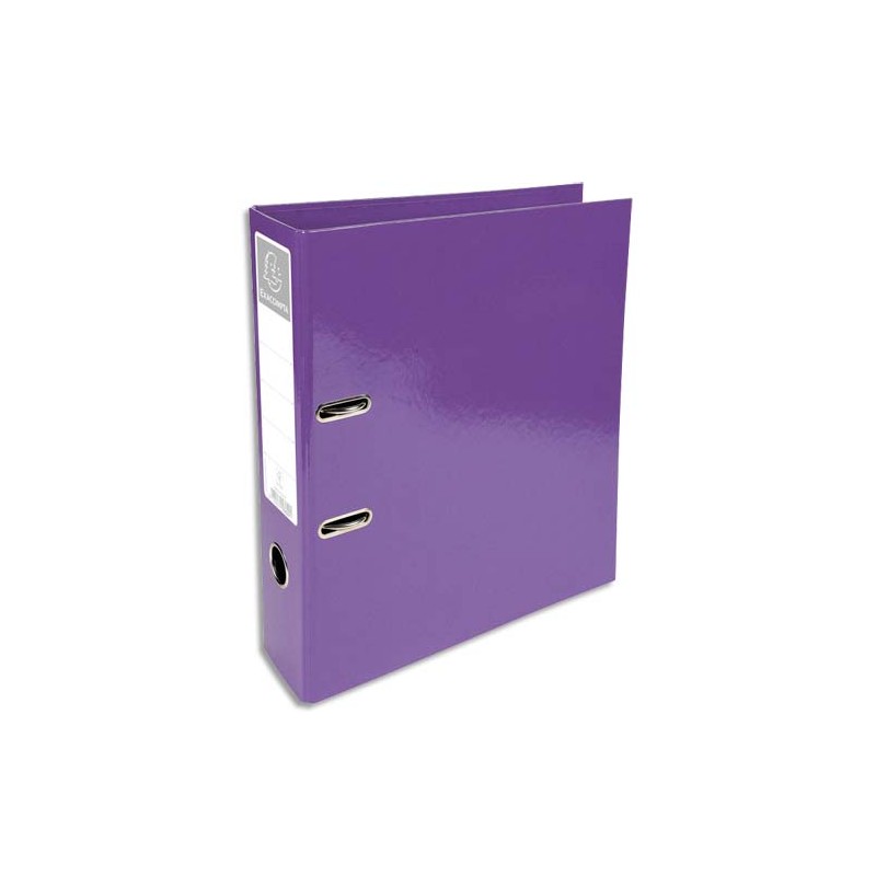 EXACOMPTA Classeur à levier IDERAMA en carton pelliculé. Dos 7 cm. Format A4+. Coloris Violet