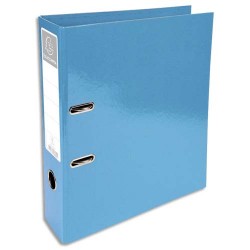 EXACOMPTA Classeur à levier IDERAMA en carton pelliculé. Dos 7 cm. Format A4+. Coloris Turquoise